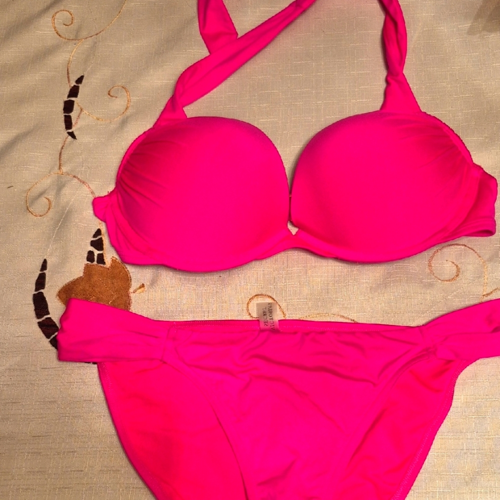 Vibrant Pink Women's Bikini Set